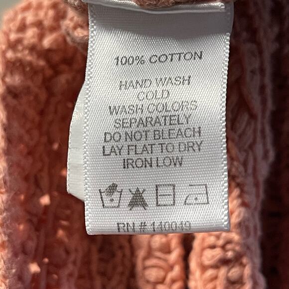 Chadwicks of Boston, pink knit side button sweater, medium - Picture 4 of 4